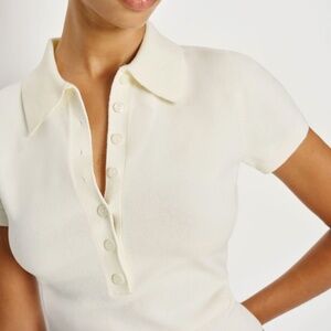 REFORMATION Bentley Cotton Polo Sweater new with tags (NWT)